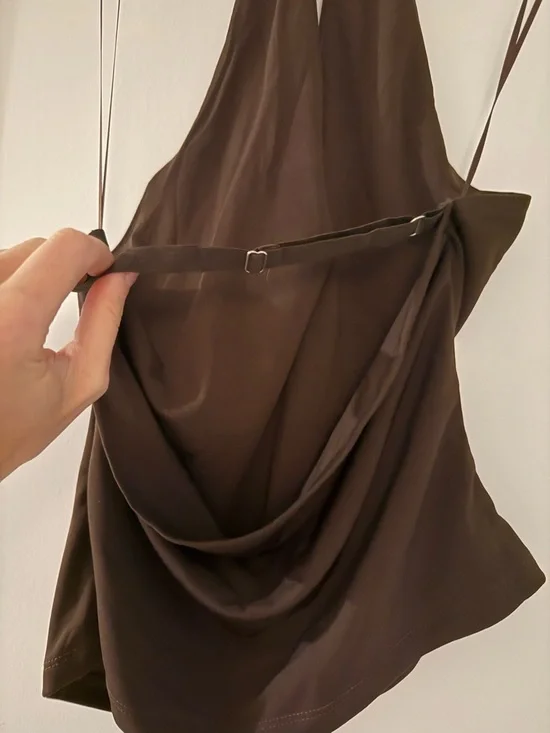 Mixology Gab & Kate Brown Halter Women's Top NWT - Picture 5 of 6